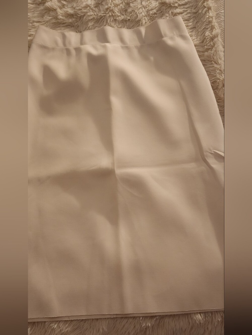 Helmut Lang Cream Pencil Skirt